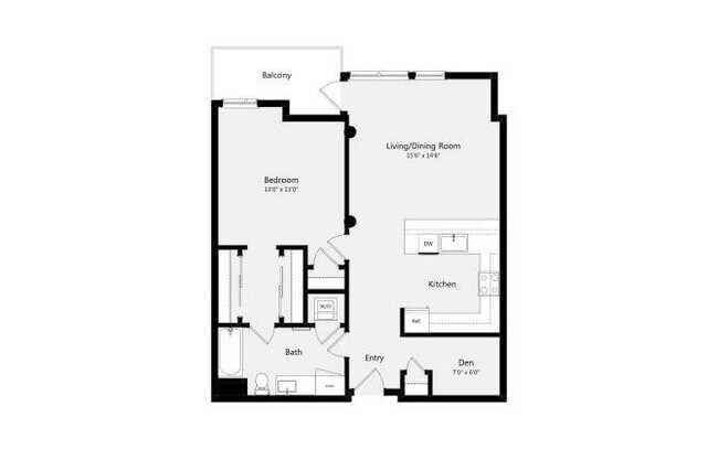 1B+DEN D 2135 2135 floor plan